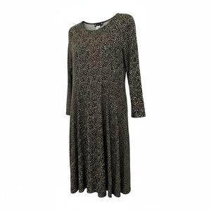 Cheetah Print Long Sleeve Dress